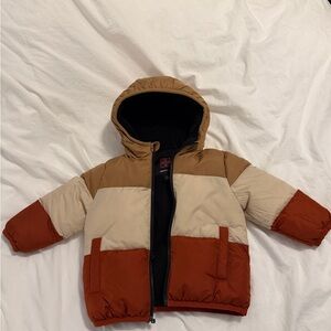 Swiss Tech Tan and Cream Hooded Jacket
